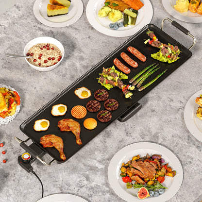 Electric Griddle Extra Large Teppanyaki Grill with Adjustable Temperature