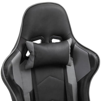 Vinsetto Gaming Chair, Computer Desk Chair, Racing Chair with Adjustable Height, Head Pillow and Lumbar Support for Adults, Black