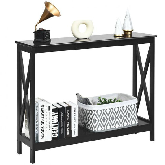 Entryway Set with Console Table Folding Suitcase Stand