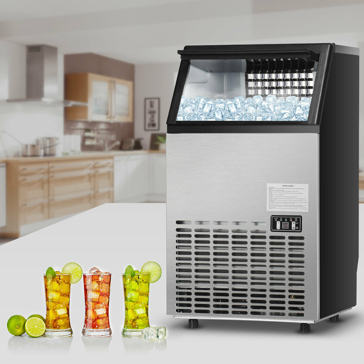 50KG/24H Commercial Ice Cube Making Machine for Home Office Bar