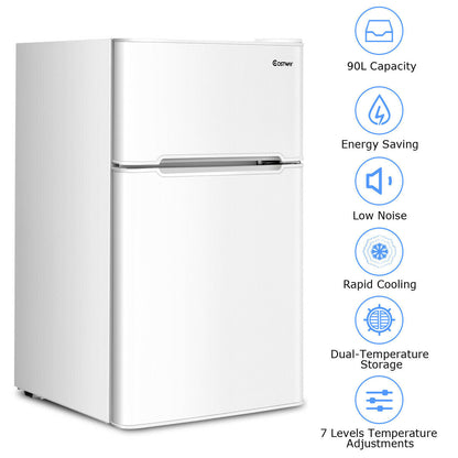 90L Freestanding Undercounter Refrigerator with 2 Reversible Door-White
