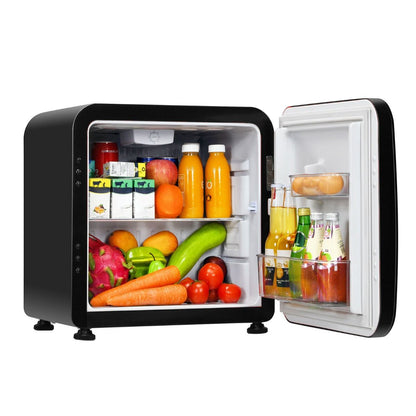 0~10℃ Compact Refrigerator with Reversible Door for Dorm Apartment-Black