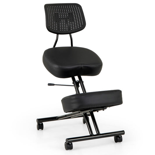 Ergonomic Kneeling Chair Posture Correction Stool with Back Support