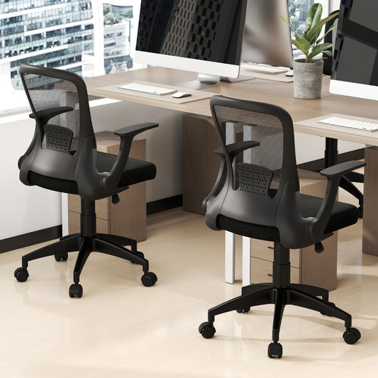 Ergonomic Mesh Office Chair with Adjustable Backrest-Black