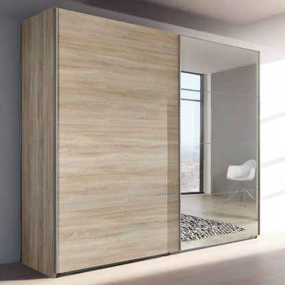 Erasmus 2 Door Mirrored Sliding Wardrobe - Oak