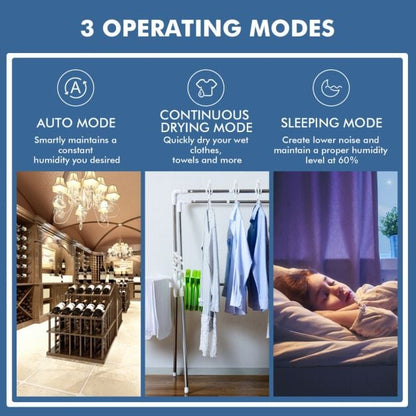 20L Per Day Dehumidifier with 6.5L Water Tank and 24H Timer for Home Basement-20L