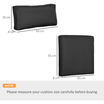 Outsunny Set of 14 Dining Set Cushions - Black