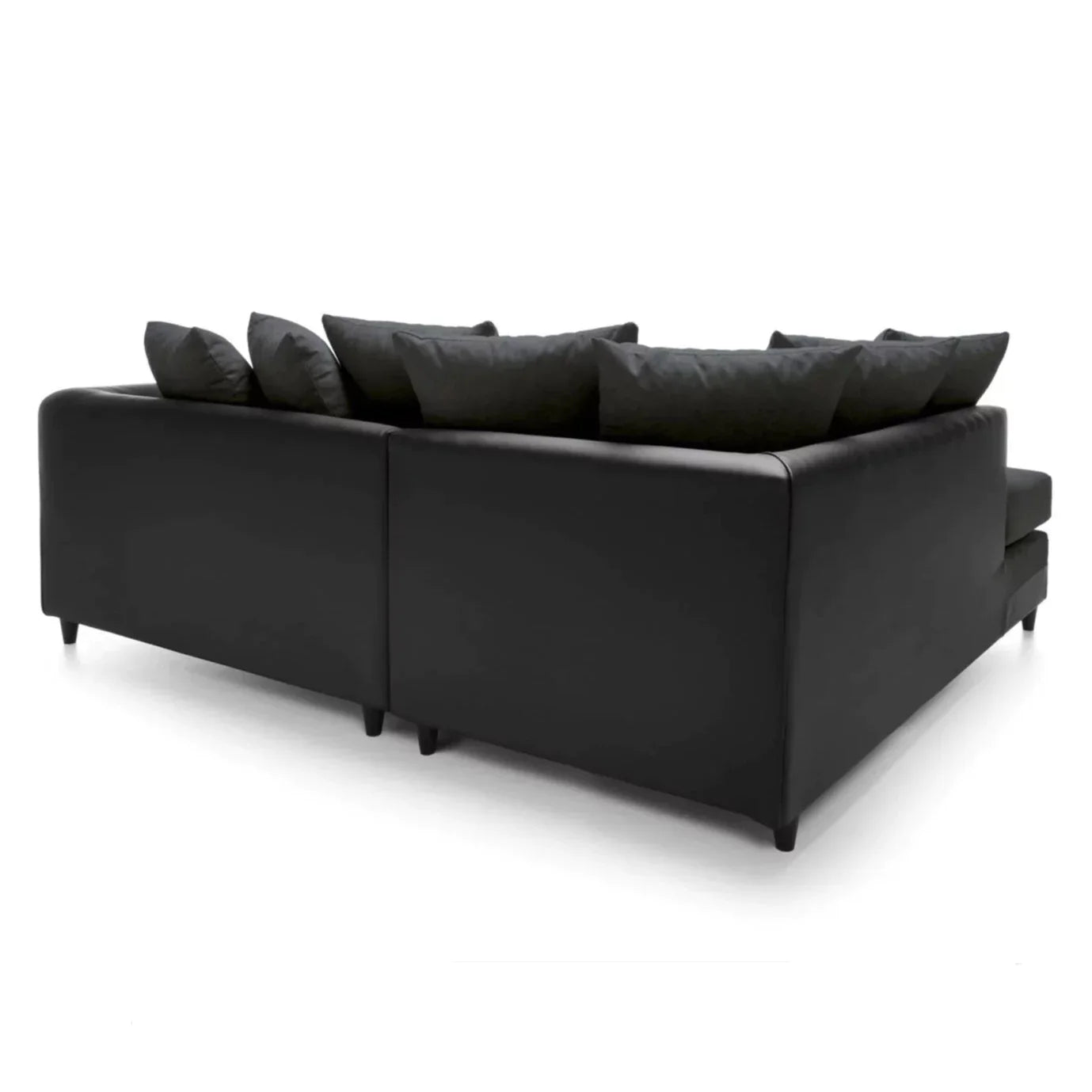 Linacre Corner Sofa - Left Arm Black and Charcoal