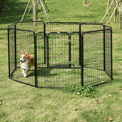 PawHut 4 Sizes Dog Pens Pet Puppy PlayPen Rabbit Puppy Cage Folding Run Fence Garden Metal Hutch