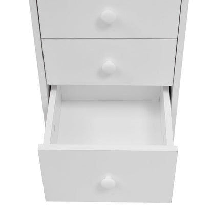 106cm White 3 Drawers Manicure Table with Metal Leg