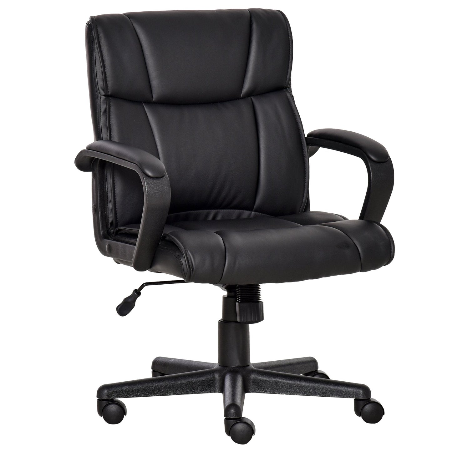 Vinsetto Executive Office Chair Swivel PU Leather Ergonomic Chair for Home, Black