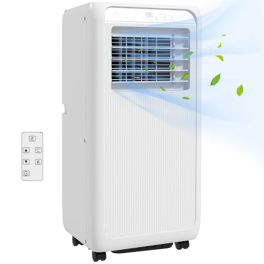 9,000 BTU Mobile Air Conditioner for Room up to 20m², with Dehumidifier, 24H Timer, Wheels, Window Mount Kit