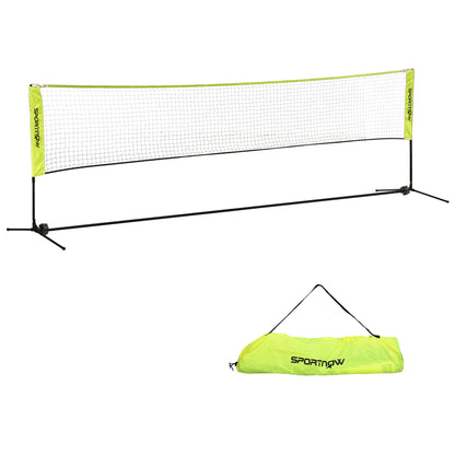 SPORTNOW 4m Badminton Net, Height Adjustable Outdoor Sports Net, with Carry Bag, for Tennis, Pickleball, Volleyball