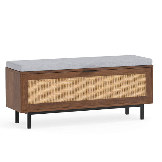 Farmhouse Shoe Storage Bench in Brown