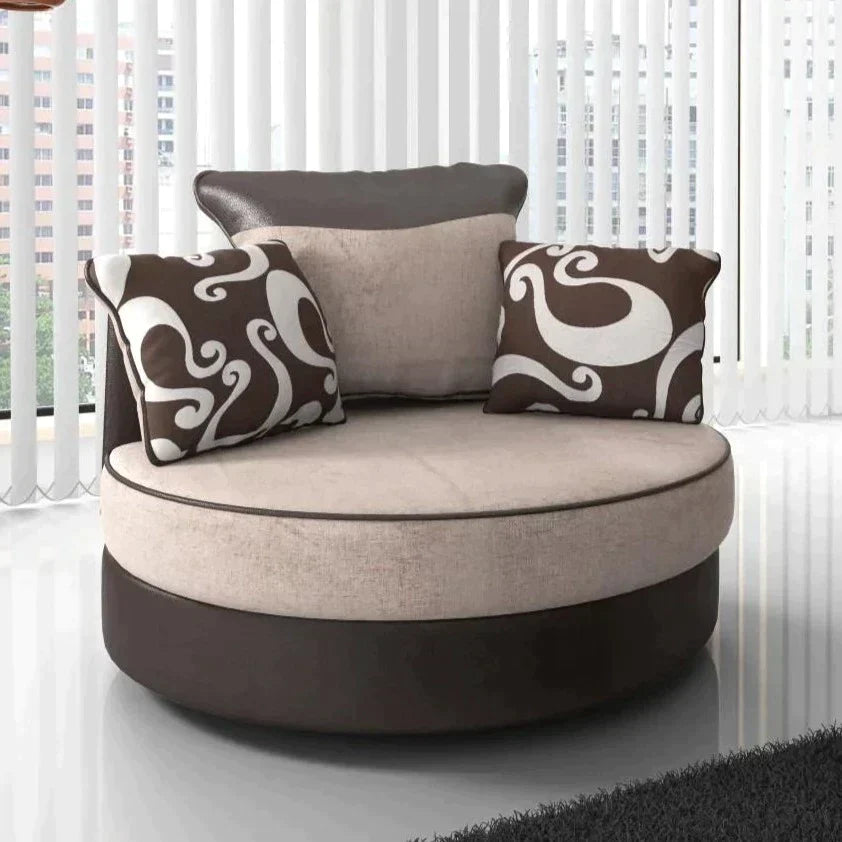 Ferol Fabric Sofa with 2 Seater - Black/Grey