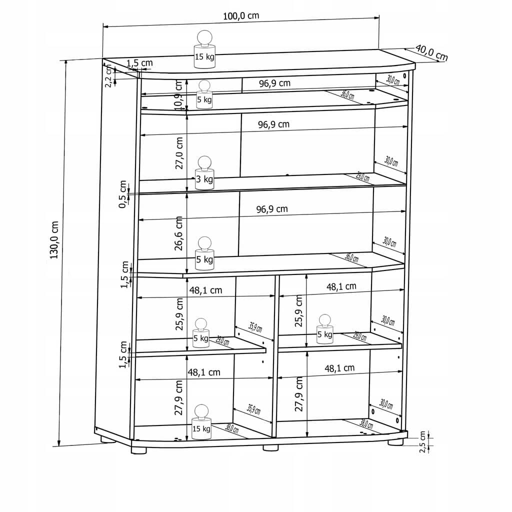 Rondo 30 Display Cabinet 100cm