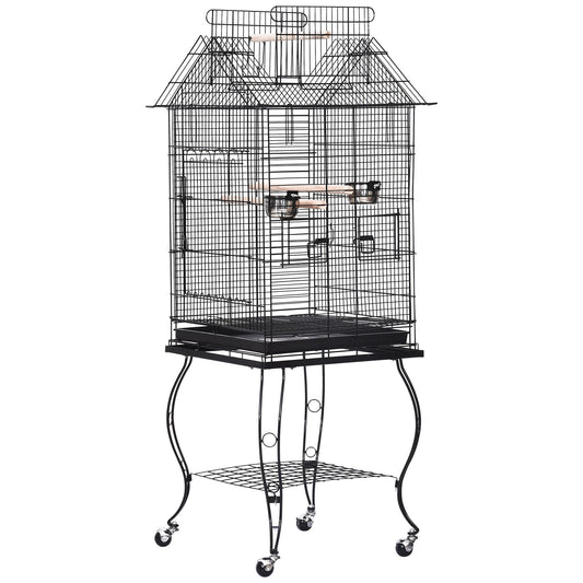 PawHut Bird Cage Pet Finch Perch Macaw Cockatiel Feeder Play House Stand