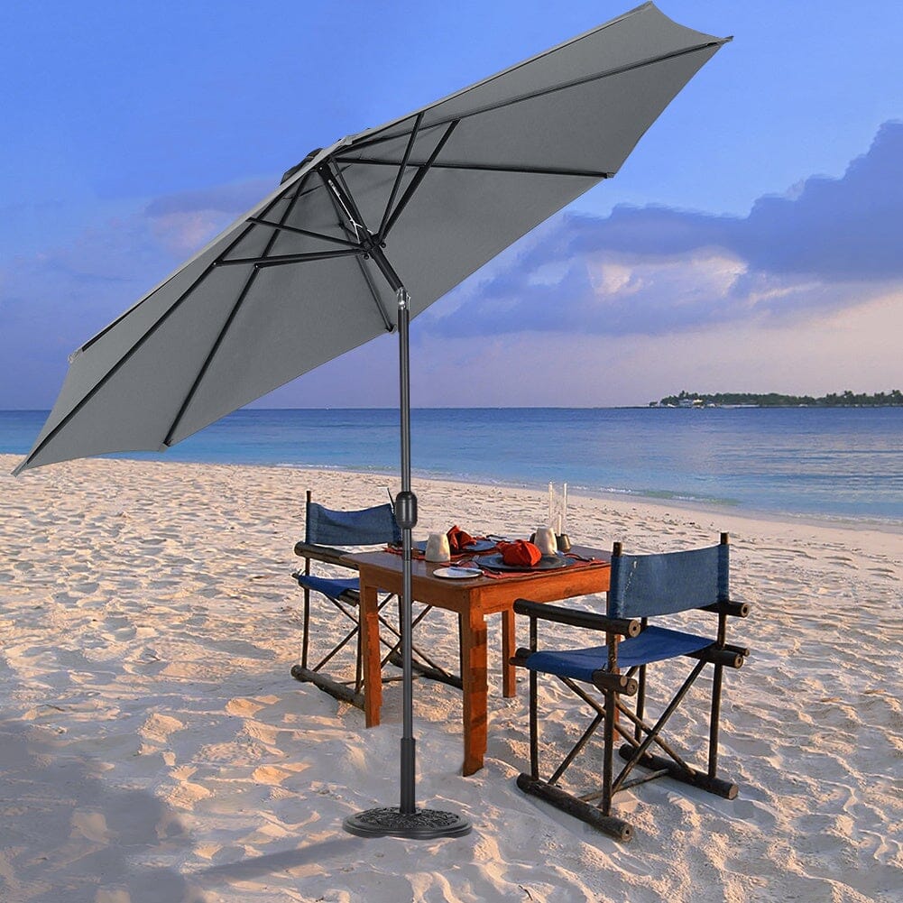 3M Backyard Sunshade Parasol Garden Tilt Umbrella with Crank