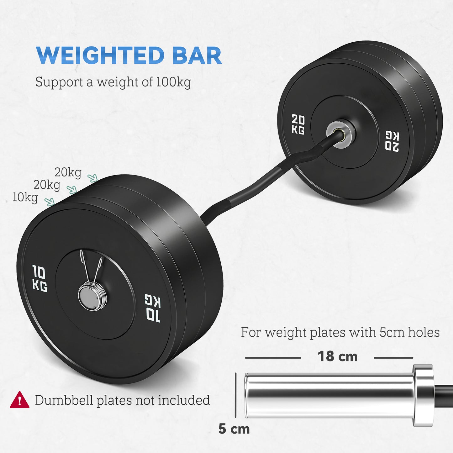 Gryf SPORTNOW EZ Barbell 120 cm do talerzy o średnicy 5 cm, ze sprężynowymi klipsami, 8 kg