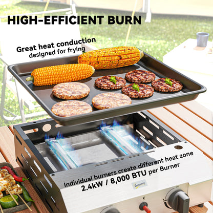 Outsunny Two Burner Portable Gas Grill