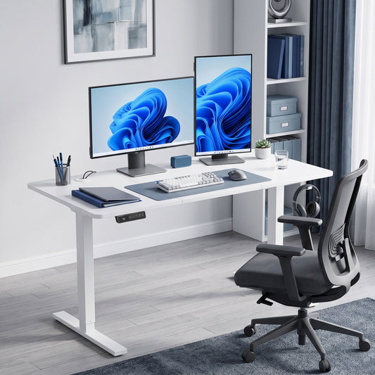 HOMCOM Standing Desk in White, image 2
