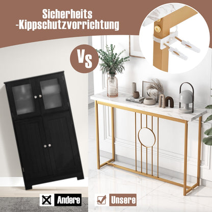 Modern Faux Marble Top Entryway Table-White