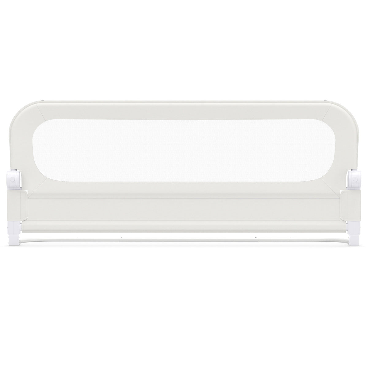 Foldable Bed Rail for Toddlers 148 Long with Removable Cover-White