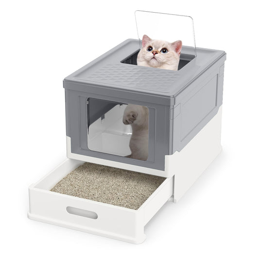 Foldable Cat Litter Box in Grey