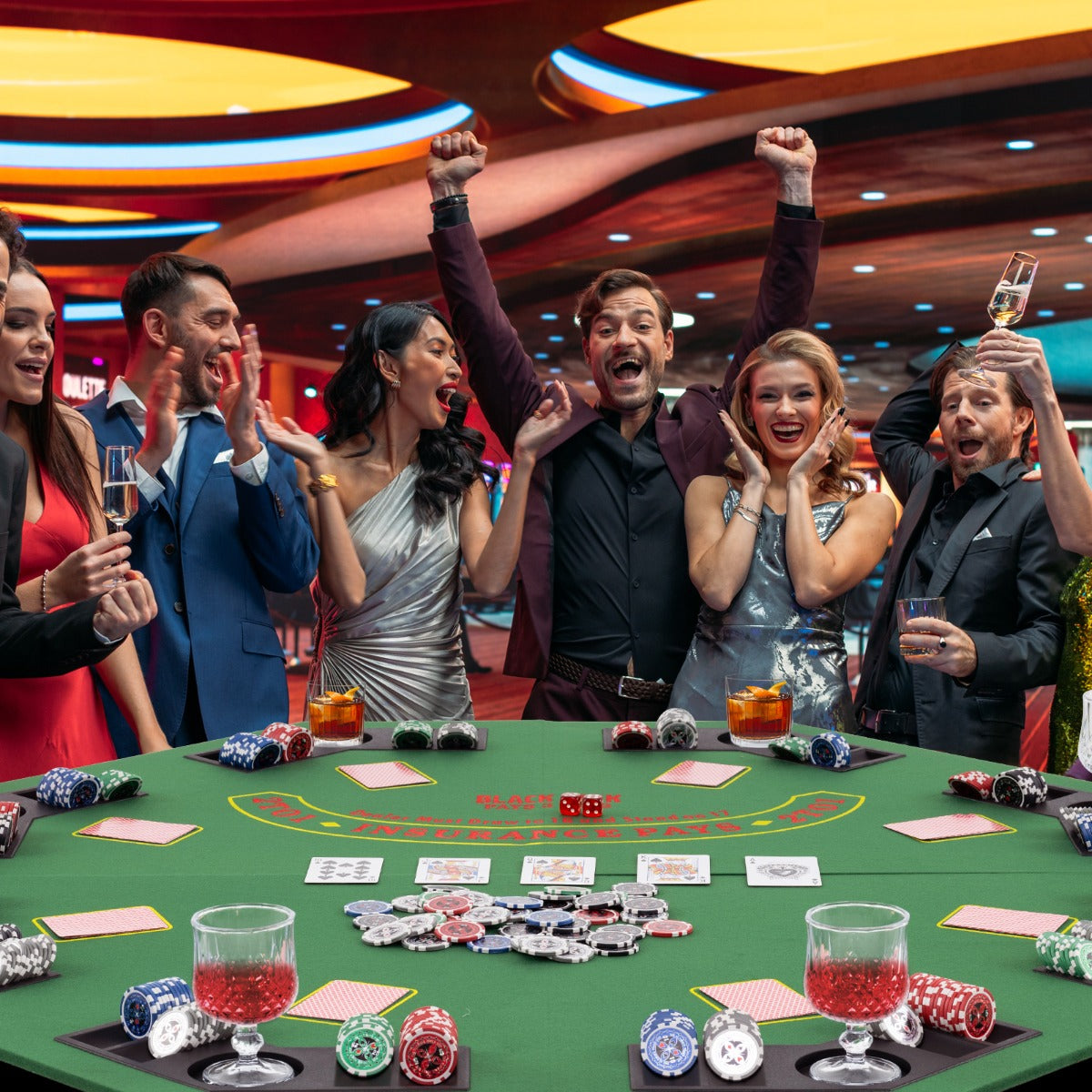 120CM 8-Player Foldable Poker Table Top with Carrying Bag-Green