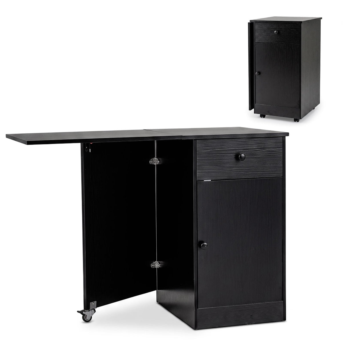 Folding Dining Table in Black