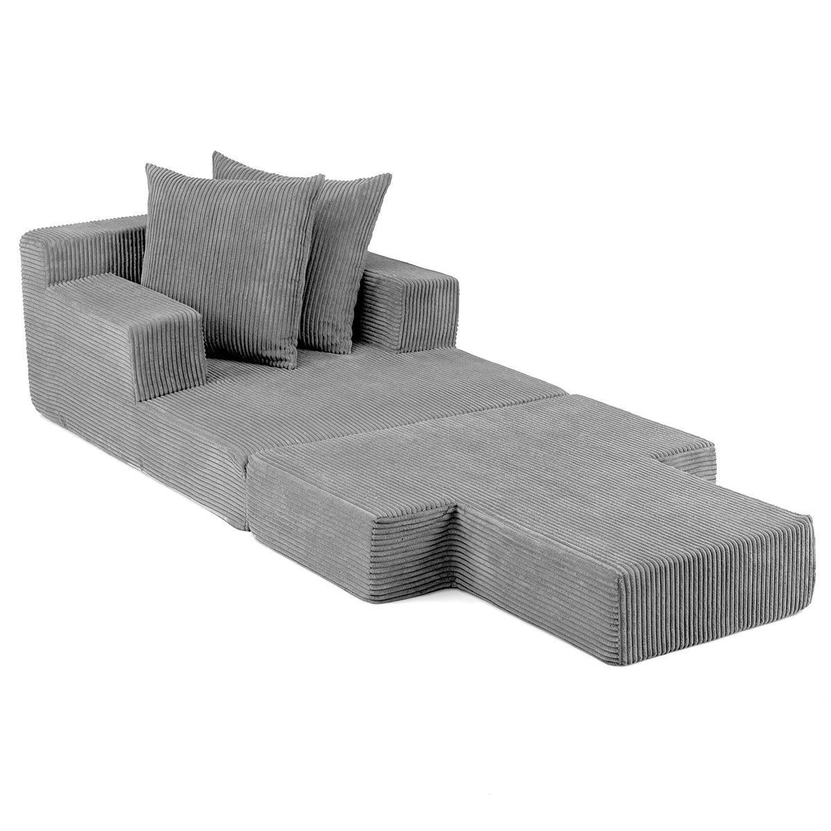 Folding Sofa Bed in Grey