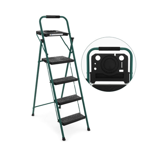 Folding Step Ladder 4-Step Ladder-Black