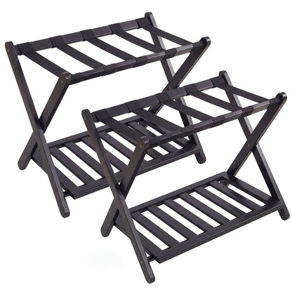 Folding Suitcase Stand in Black