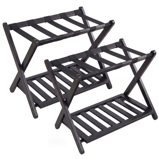 Folding Suitcase Stand in Black