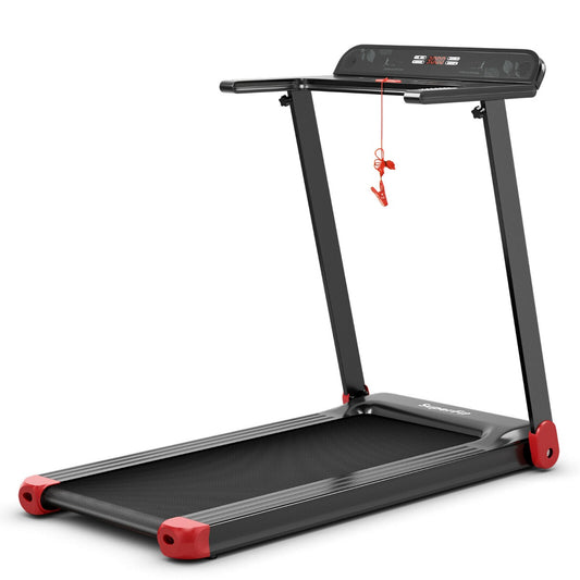 Folding Treadmill with APP Control and Bluetooth Speaker-Red