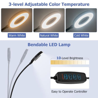 Portable Folding Manicure Nail Table with Electric Dust Collector-Black