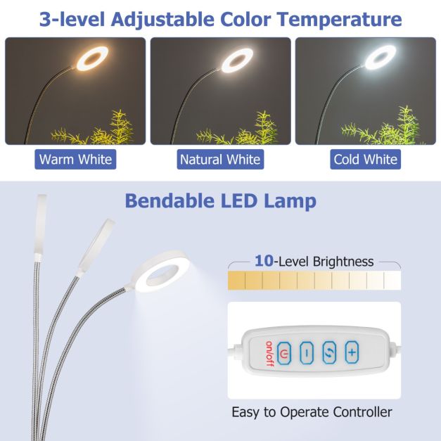 Portable Folding Manicure Nail Table with Electric Dust Collector-White