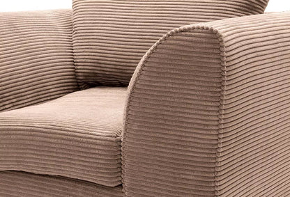 Jasmine Jumbo Cord Armchair - Brown