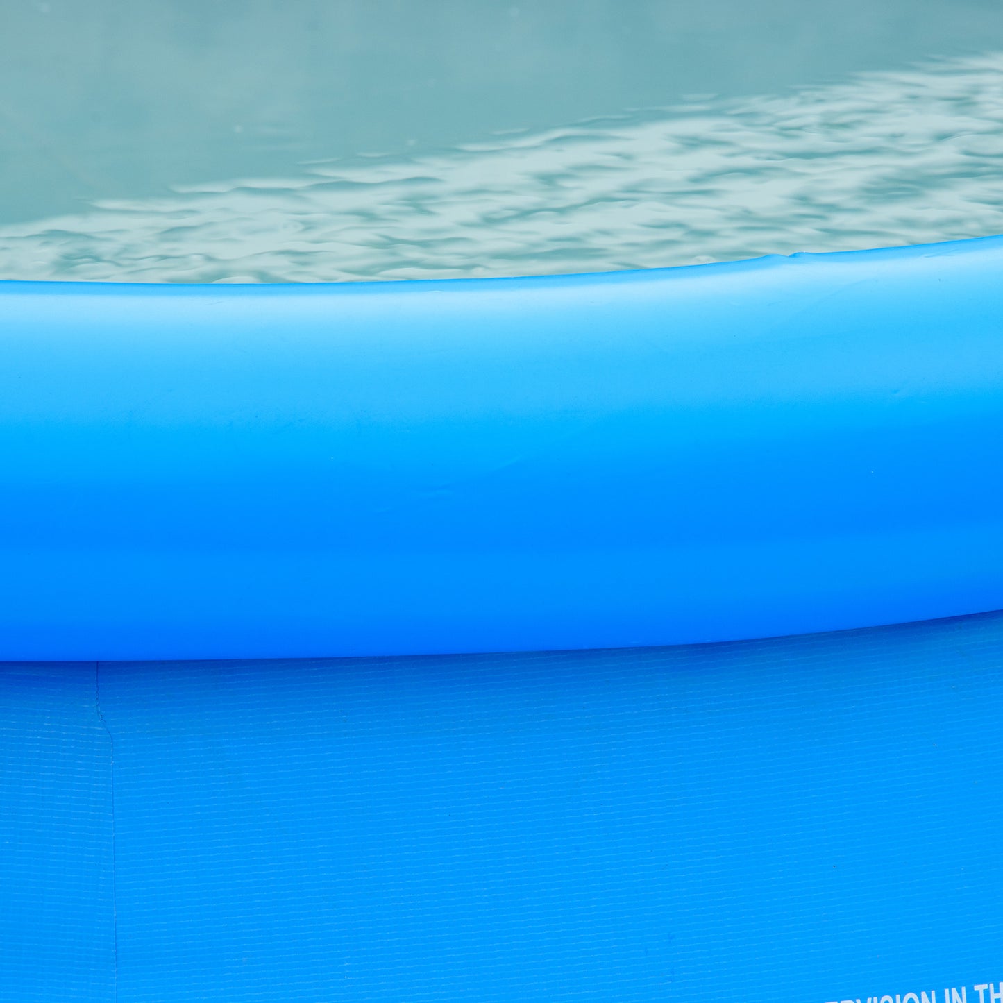 Outsunny 274cm x 76cm Inflatable Swimming Pool Family-Sized Blow Up Pool Round Paddling Pool with Hand Pump for Adults, Outdoor, Garden and Backyard, Blue