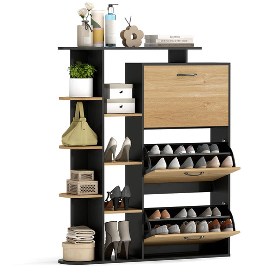 Freestanding Shoe Organizer in Black