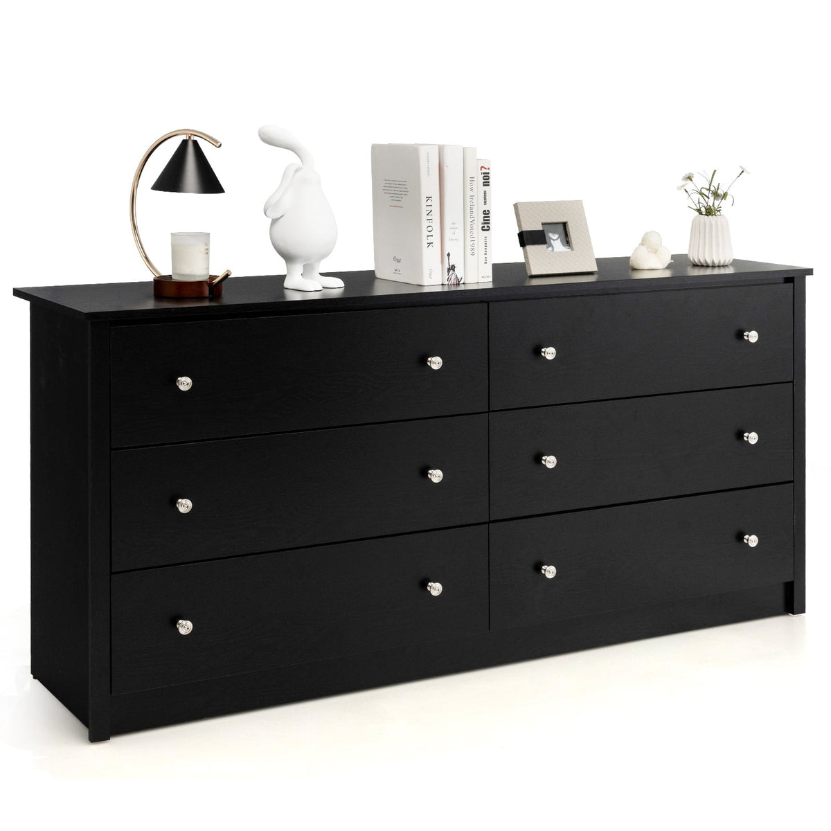 Freestanding Storage Cabinet in Black