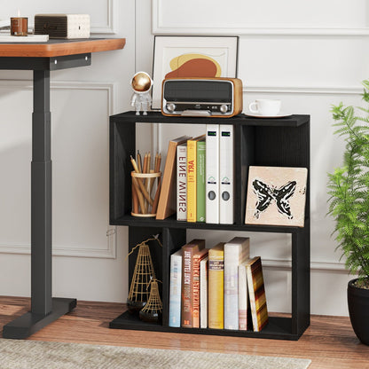 3-Tier Freestanding Bookshelf for Home Office-Black