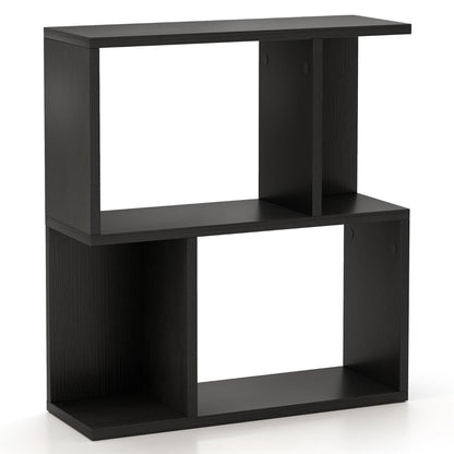 3-Tier Freestanding Bookshelf for Home Office-Black
