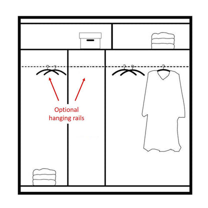 Maidstone Sliding Door 203cm Wardrobe - Grey and Brown