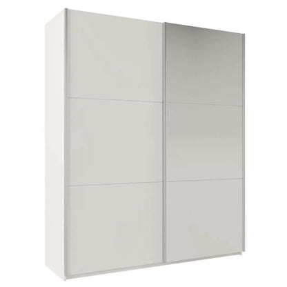 Wokingham Sliding Door Mirror 200cm Wardrobe - White