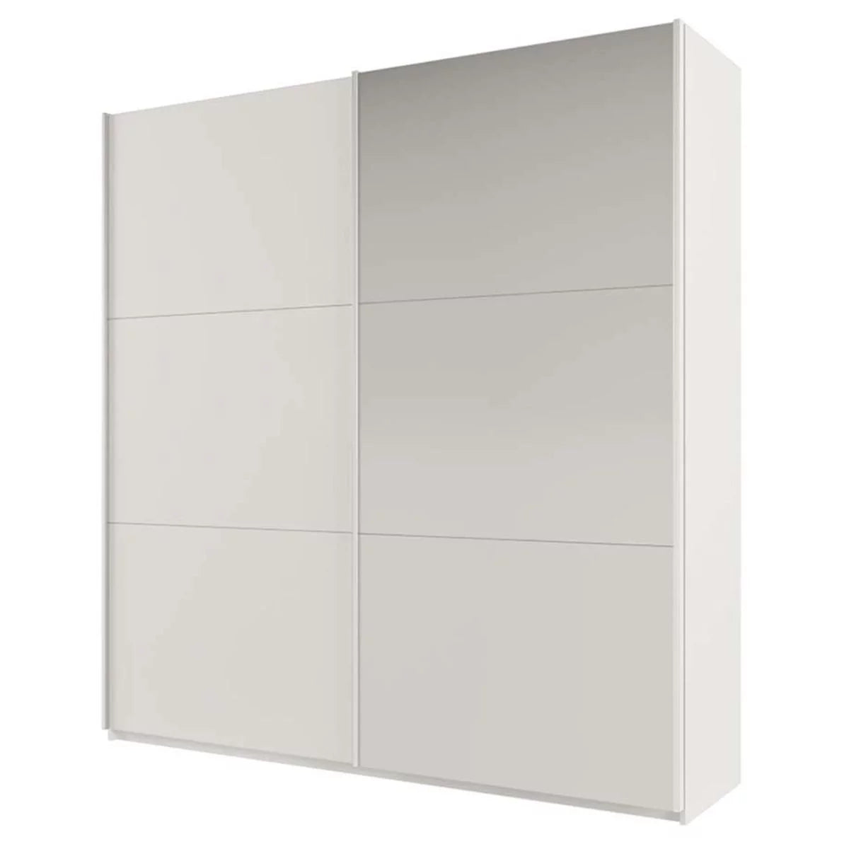 Wokingham Sliding Door Mirror 200cm Wardrobe - White