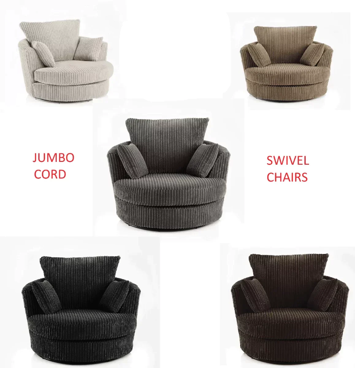 Jamba Double-Padded Fabric Mink Corner Sofa - 6 Colours Available