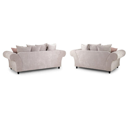 Romulo Fabric Corner Sofa -Grey/Beige