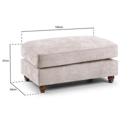 Romulo Fabric Corner Sofa -Grey/Beige