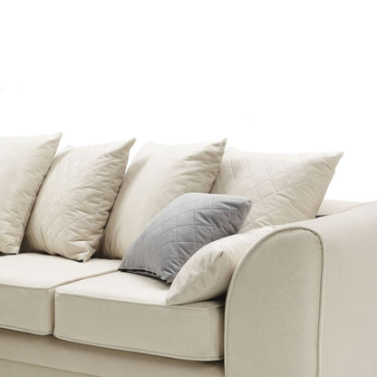 Bethan Velvet Corner Sofa - Left Arm Cream